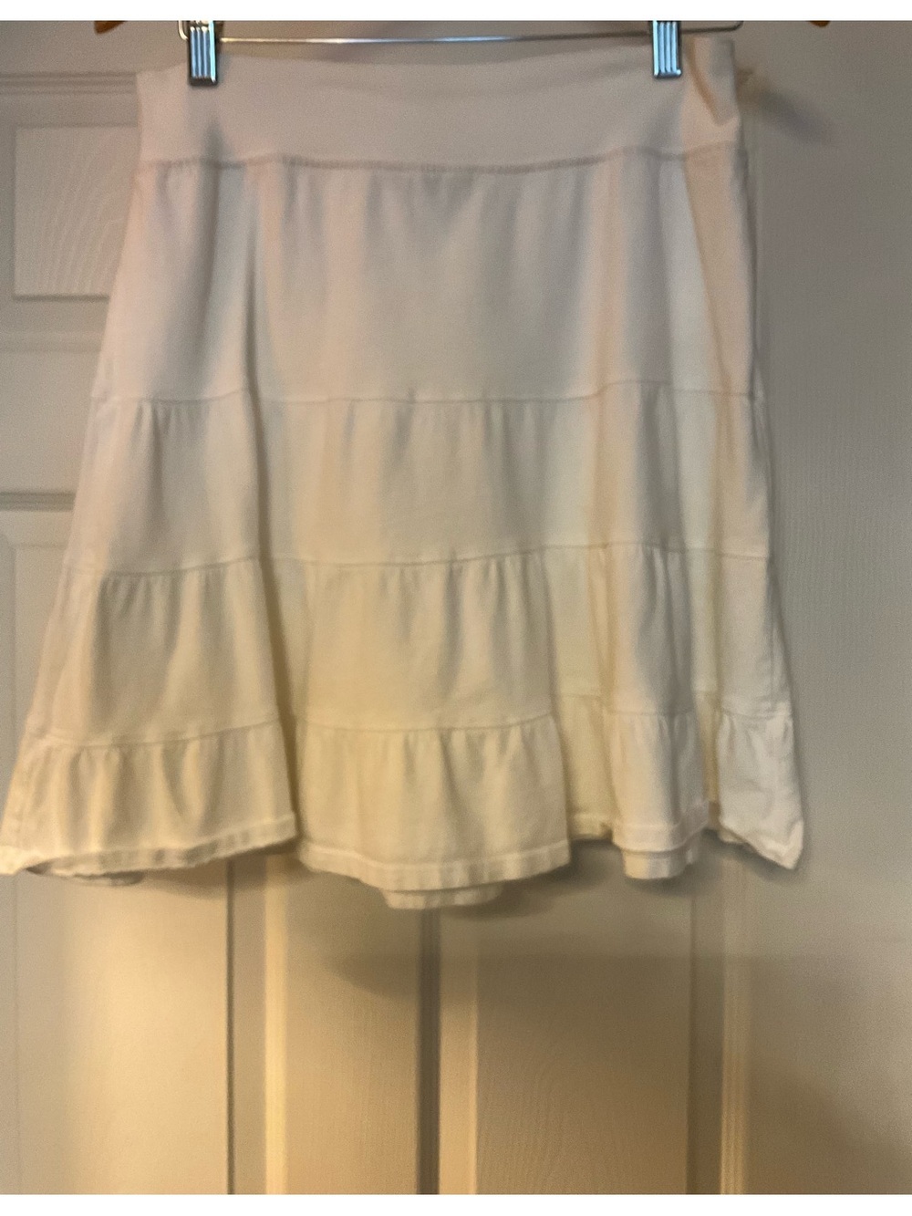 Fresh Prifuce Tiered White Skirt